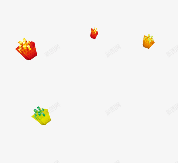 漂浮礼盒png免抠素材_88icon https://88icon.com 漂浮礼盒送礼促销
