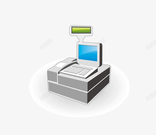 收银机png免抠素材_88icon https://88icon.com 卡通 收银机 结账 购物
