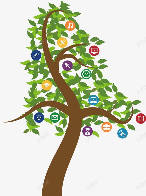 手绘树木矢量图ai免抠素材_88icon https://88icon.com 成长树 手绘 树木 矢量图