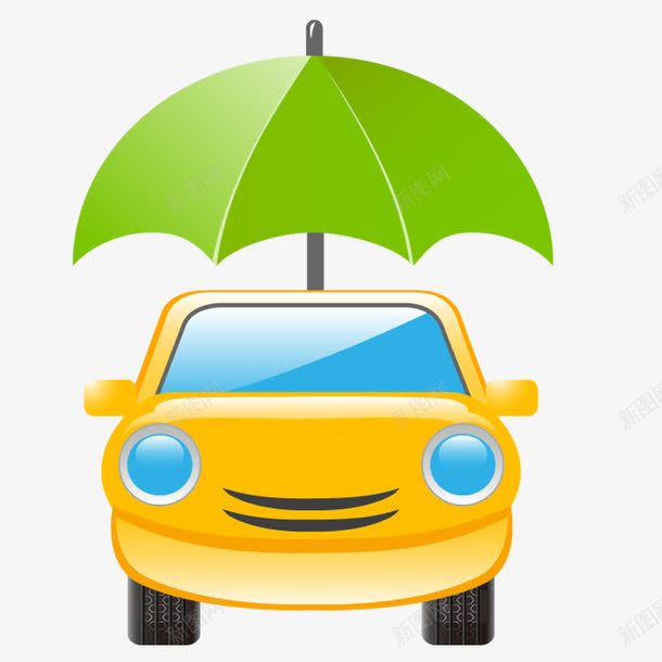 打伞的汽车png免抠素材_88icon https://88icon.com 伞 出租车 太阳伞 汽车