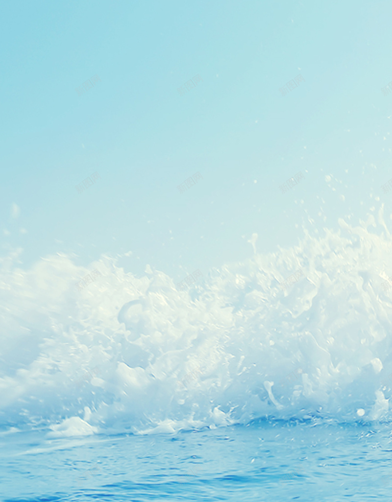蓝色海浪H5背景jpg设计背景_88icon https://88icon.com 小清新 文艺 浪花 海水 清新 简约 蓝天 蓝色
