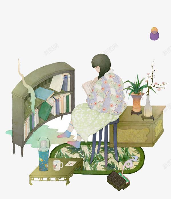彩绘人物图案png免抠素材_88icon https://88icon.com 人物 图书 插画图案
