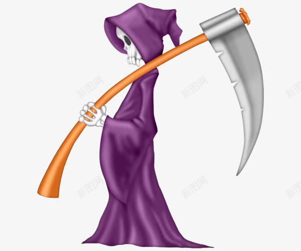 可怕的巫女png免抠素材_88icon https://88icon.com 卡通 可怕 手绘 紫色