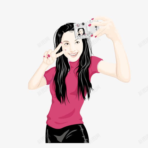 纹绣逼真拍照美女矢量图ai免抠素材_88icon https://88icon.com 拍照 纹绣 纹绣美女 美女 逼真 矢量图