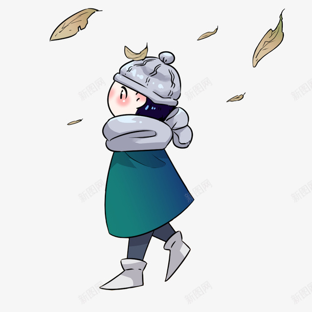24节气霜降秋天飘落的树叶和小男孩png免抠素材_88icon https://88icon.com 树叶 男孩 秋天 霜降
