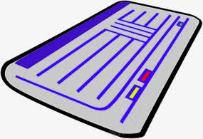 手绘蓝色卡通键盘png免抠素材_88icon https://88icon.com 卡通 蓝色 键盘