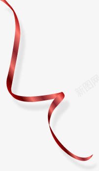 手绘红色海报彩带png免抠素材_88icon https://88icon.com 彩带 海报 红色