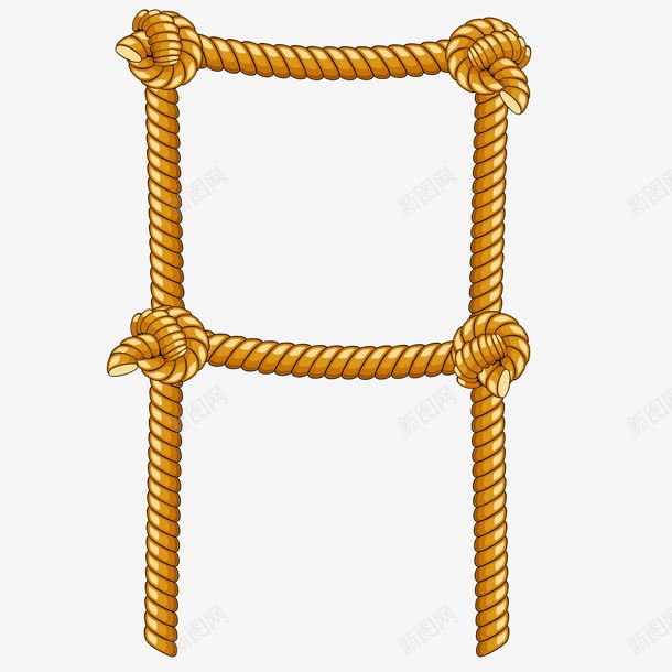 矩形麻绳边框png免抠素材_88icon https://88icon.com 矩形 边框 麻绳