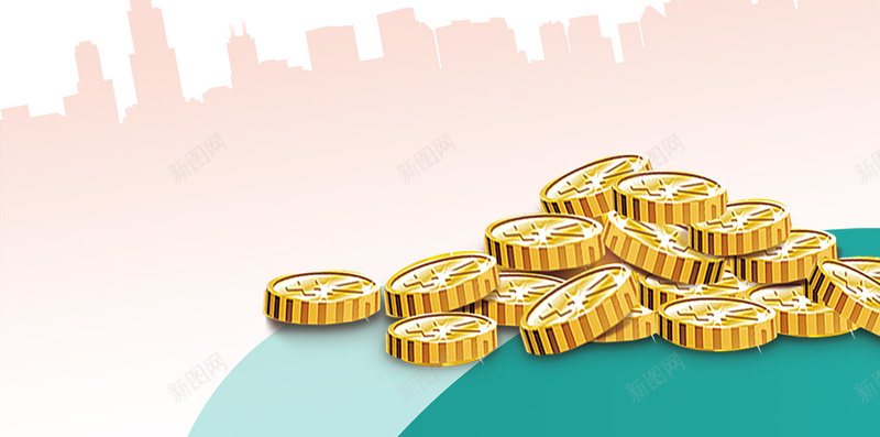 卡通金币收益绿色H5背景psd设计背景_88icon https://88icon.com 扁平城市 卡通 收益 绿色 金币 H5背景 气球 房地产 投资