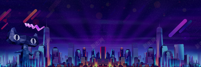 天猫促销狂欢城市几何蓝色bannerpsd设计背景_88icon https://88icon.com 决战双11 双11快乐 疯狂抢购 年货节 双11 双12 商场促销 感恩优惠 折扣 限时特惠 秒杀