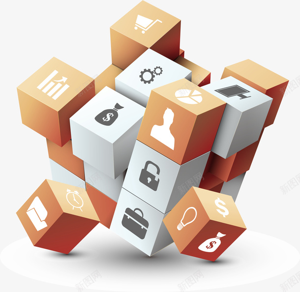 立体魔方分块矢量图ai免抠素材_88icon https://88icon.com 分块 分块PNG图片 矢量素材 立体 魔方 矢量图