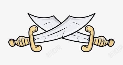 双刀png免抠素材_88icon https://88icon.com 交叉的刀 刀 卡通 霸气