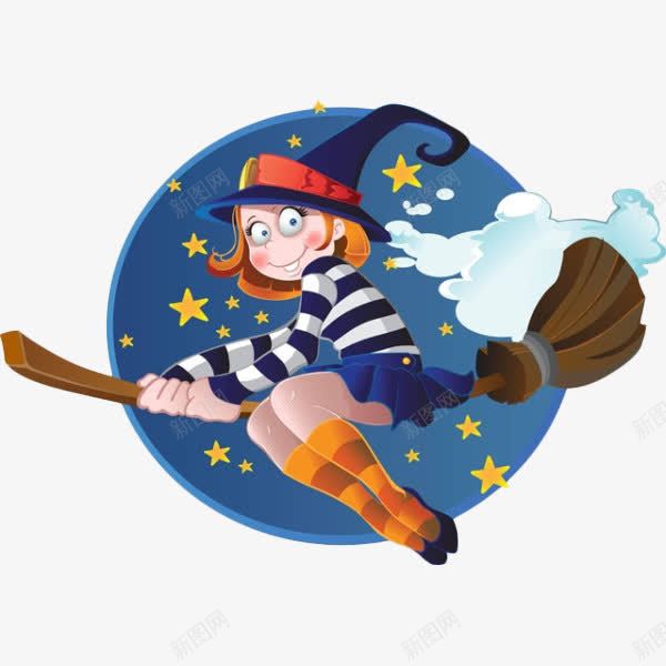 卡通小女巫坐在魔法扫帚上png免抠素材_88icon https://88icon.com 万圣节 卡通女巫 女巫 小女巫 扫帚 插画 海报设计 漫画 童话 魔法 魔法扫帚