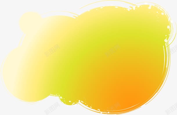 手绘黄绿色墨迹装饰png免抠素材_88icon https://88icon.com 墨迹 装饰 黄绿色