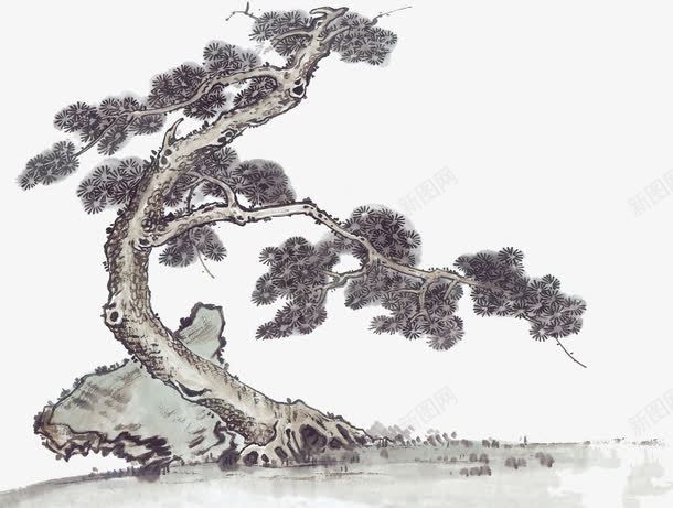 国画古松图png免抠素材_88icon https://88icon.com 仿古画 传统画 写意画 古典 古松 古松图 国画 国画古松图 文化艺术 水墨 苍松 设计