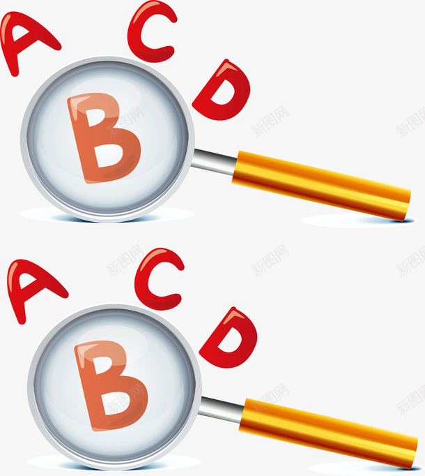 放大镜矢量图ai免抠素材_88icon https://88icon.com 元素 放大镜 读书 矢量图