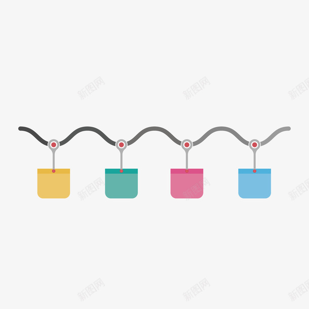 彩色商务标签矢量图ai免抠素材_88icon https://88icon.com 标签 流程 素材 起伏 矢量图