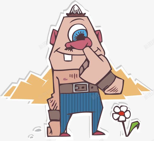 独眼巨人png免抠素材_88icon https://88icon.com 白色花朵 鬼怪
