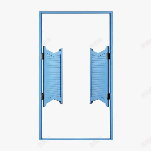 蓝色档门png免抠素材_88icon https://88icon.com 家居 挡门 蓝色 装饰 防盗