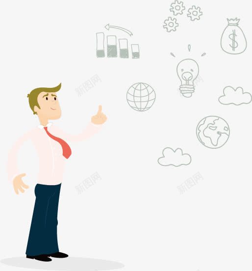 商务扁平化灵感矢量图ai免抠素材_88icon https://88icon.com 人物 商务 扁平化 灵感 矢量图