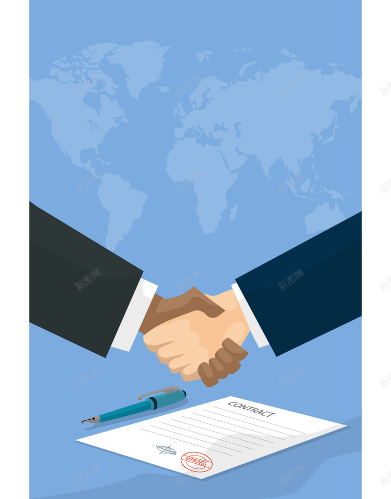 手绘简约合作背景印刷背景jpg设计背景_88icon https://88icon.com 企业素材 合作 地图 手绘 简约 合作书 企业背景 印刷背景