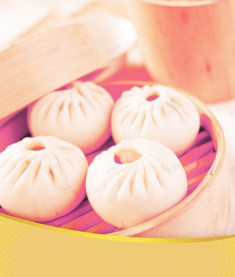 清新包子淡黄色背景psd设计背景_88icon https://88icon.com 传统 健康 卫生 文艺 淡黄色 清新 简约 美味 美食 肉包 背景 营养