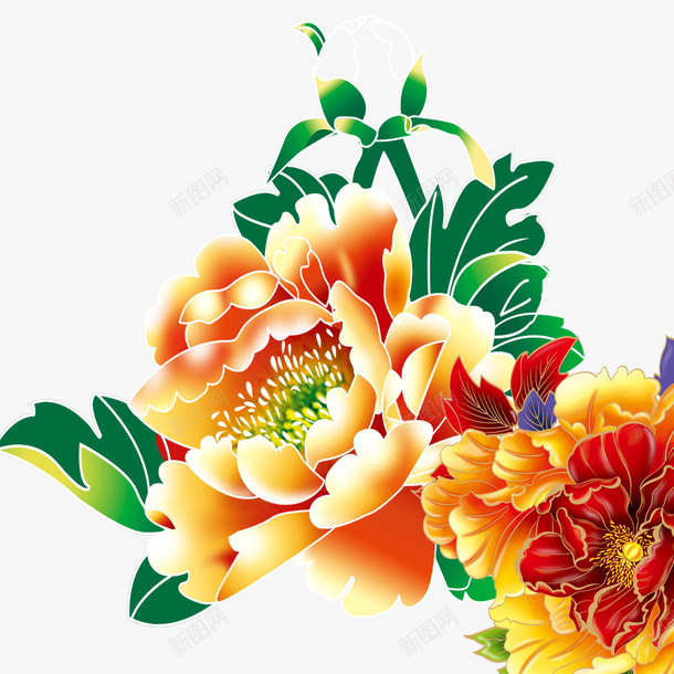 唯美鲜花psd免抠素材_88icon https://88icon.com 中国风鲜花工笔免费下载 中式鲜花 古典鲜花 花
