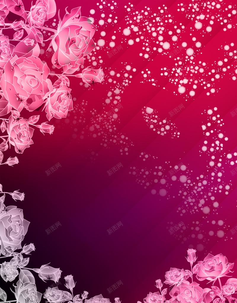 婚庆红色花纹海报背景psd设计背景_88icon https://88icon.com 婚庆 浪漫 红色 花纹 鲜花 气泡 纹理 海报 背景