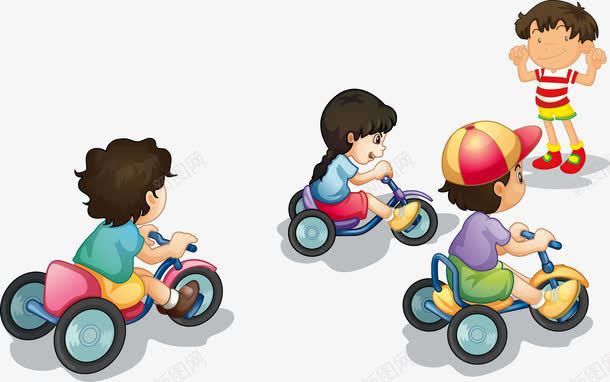 卡通儿童矢量图ai免抠素材_88icon https://88icon.com 卡丁车 卡通儿童 卡通车 矢量图