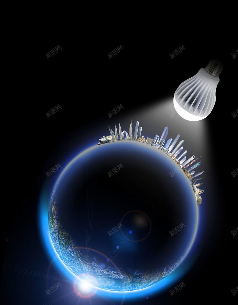具有环保意识的海报背景psd设计背景_88icon https://88icon.com 地球 开心 灯光 灯泡 环保 光线温暖