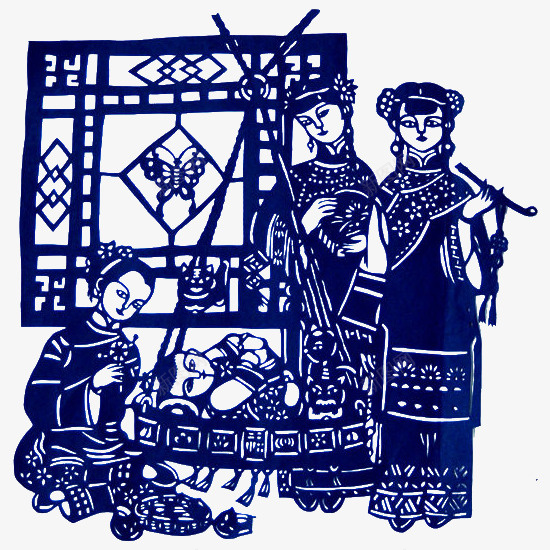 中国民间生活传统剪纸png免抠素材_88icon https://88icon.com 中国 传统 剪纸 民间 生活