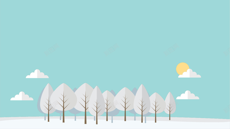 卡通背景清新banner简约插画psd设计背景_88icon https://88icon.com 插画 卡通 清新 青色背景