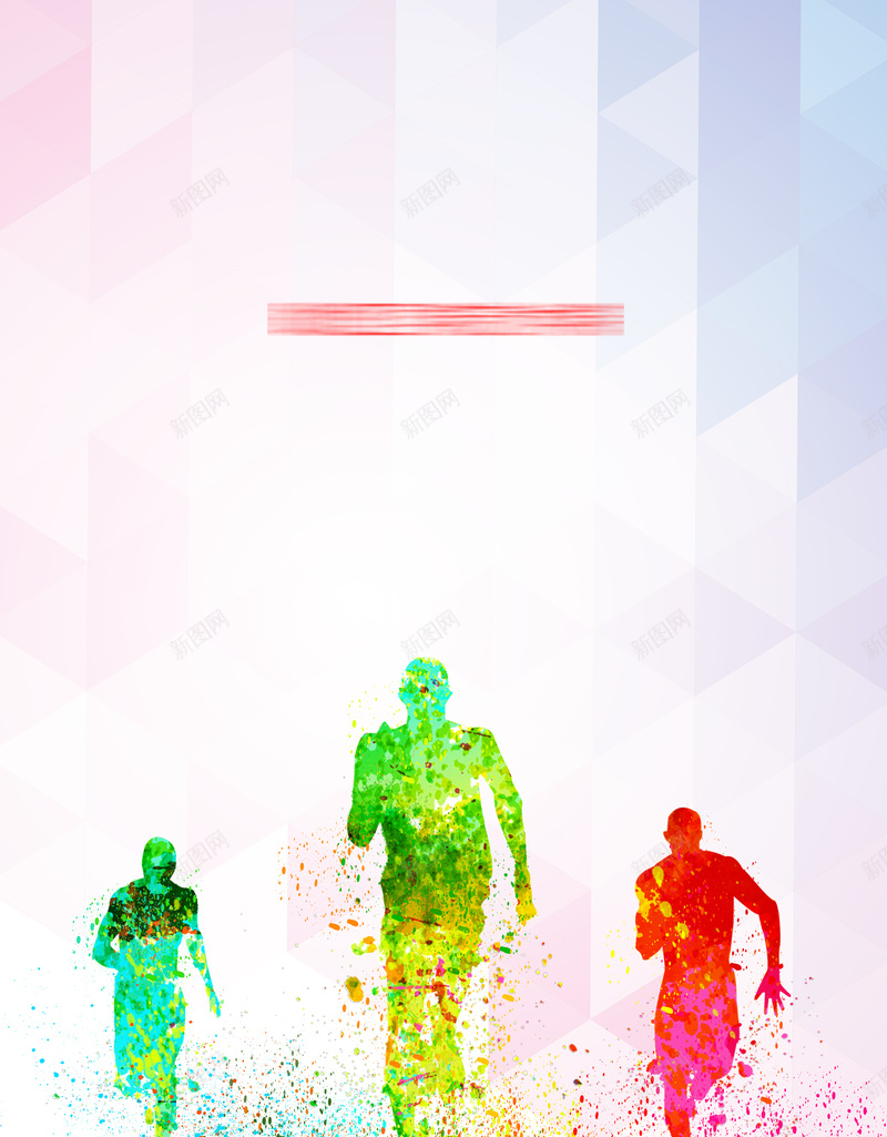 招牌会创意海报背景psd设计背景_88icon https://88icon.com 三角形 人物剪影 免费下载 奔跑 招牌会创意海报背景素材 招聘 海报 海报背景 红色 绿色 黄色