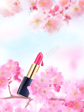 美妆口红背景背景图片 美妆口红背景背景