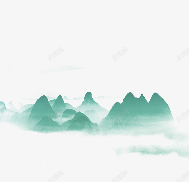 山水水墨中国风远山png免抠素材_88icon https://88icon.com 中国风 山山水水 山水 水墨 远山