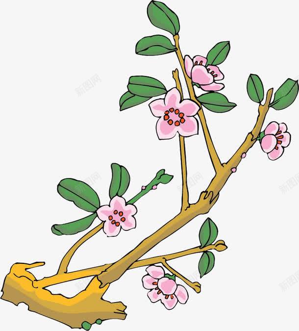 古风手绘粉色桃花png免抠素材_88icon https://88icon.com 古风 桃花 粉色