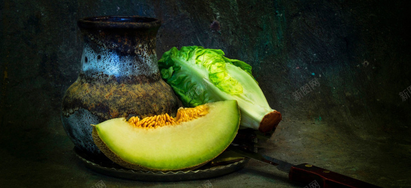 摄影灰色绿菜甜瓜背景jpg设计背景_88icon https://88icon.com 摄影 灰色 绿菜 甜瓜 海报banner 风景