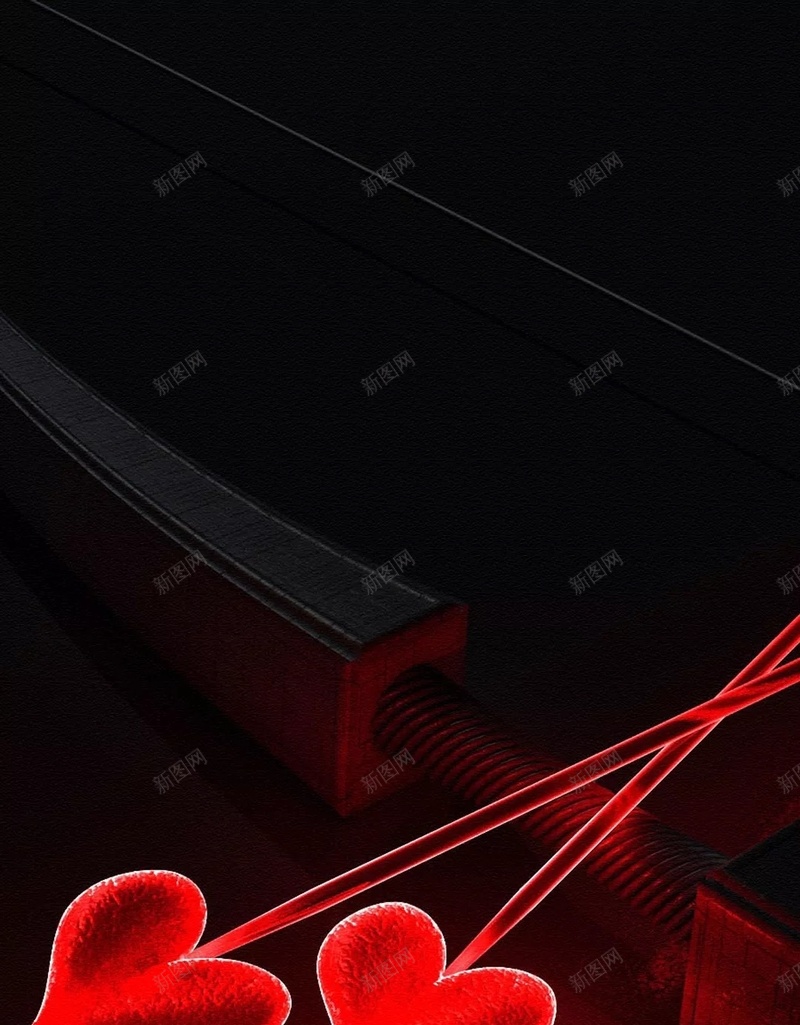 红色爱心情人节主题H5背景jpg设计背景_88icon https://88icon.com H5背景 主题背景 情人节 浪漫 爱心 爱心动态背景 科技 红色 黑色