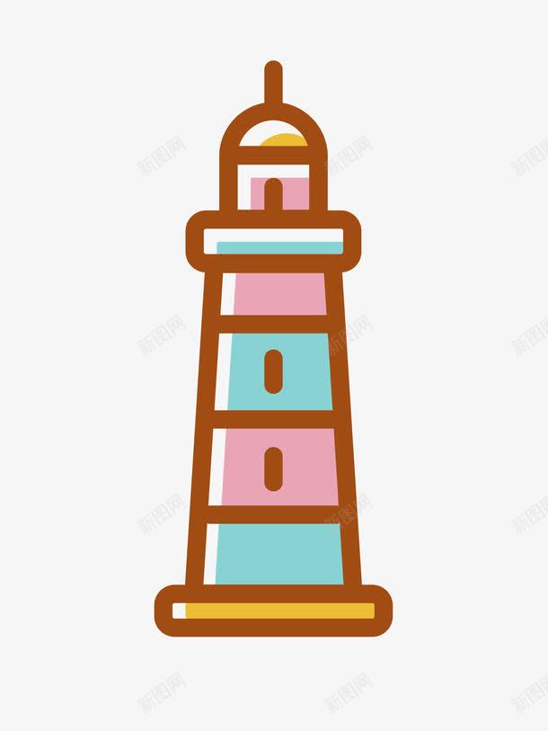 彩色卡通小尖塔旅游矢量图eps免抠素材_88icon https://88icon.com 小尖塔 彩色卡通 旅游 矢量塔 矢量图