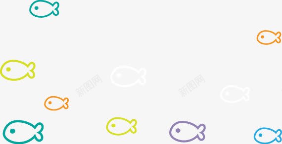 卡通可爱夏日鱼群png免抠素材_88icon https://88icon.com 卡通 可爱 夏日 鱼群