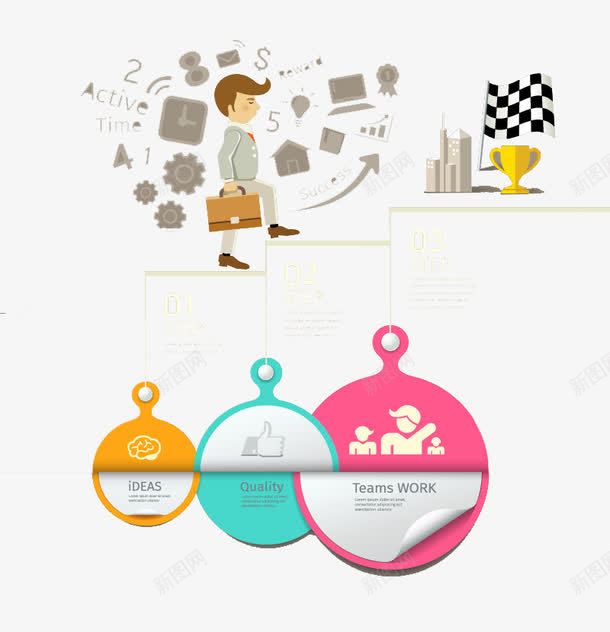 迈向成功商务信息图矢量图eps免抠素材_88icon https://88icon.com 信息图 商务 成功 矢量图