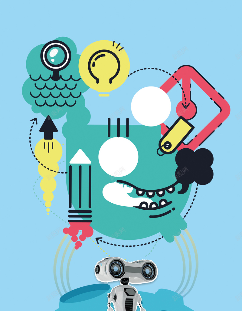 科技科幻智能宣传海报psd设计背景_88icon https://88icon.com 促销 宣传 广告 技术 智能 机器人 海报 科学 科幻 科技 背景