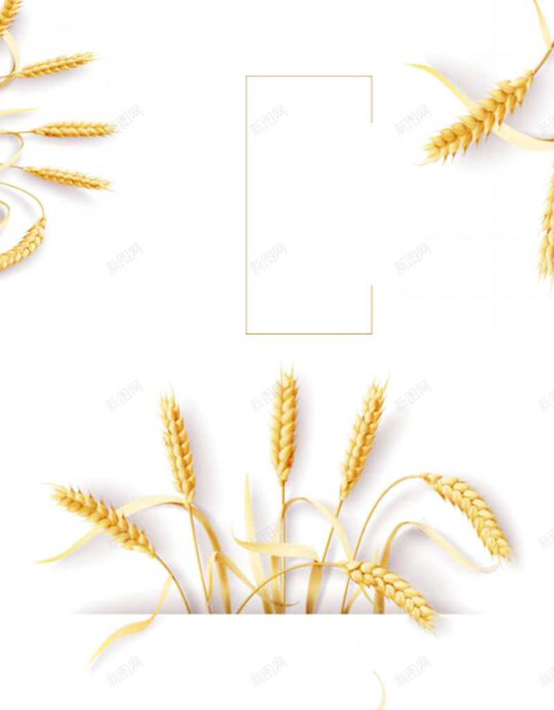 简约文艺麦穗海报背景psd设计背景_88icon https://88icon.com 展板 文艺 海报 温暖 素材 背景 麦穗