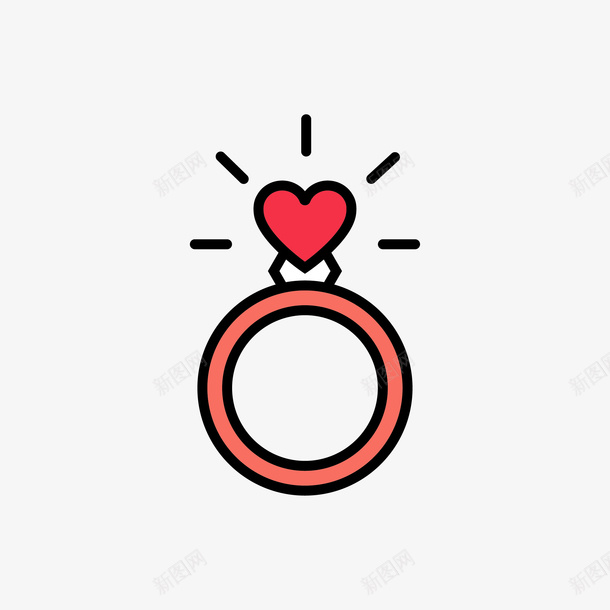 情人节表白戒指爱心戒指矢量图ai免抠素材_88icon https://88icon.com 发光戒指 情人节 爱心戒指 表白戒指 矢量图