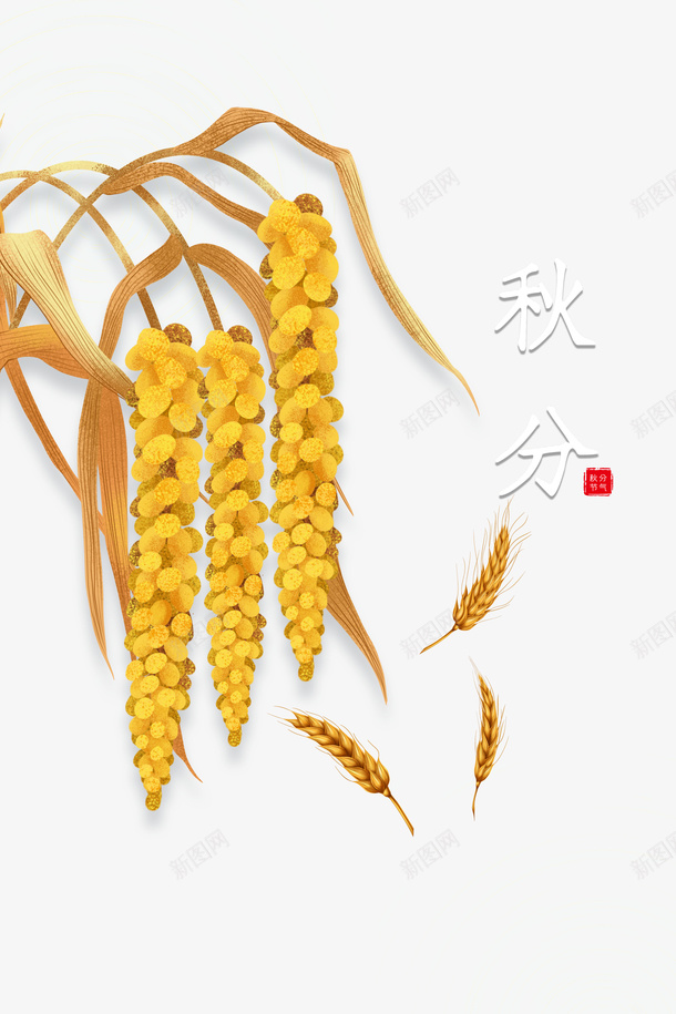 秋天秋分麦子枯叶二十四节气psd免抠素材_88icon https://88icon.com 二十四节气 枯叶 秋分 秋天 麦子