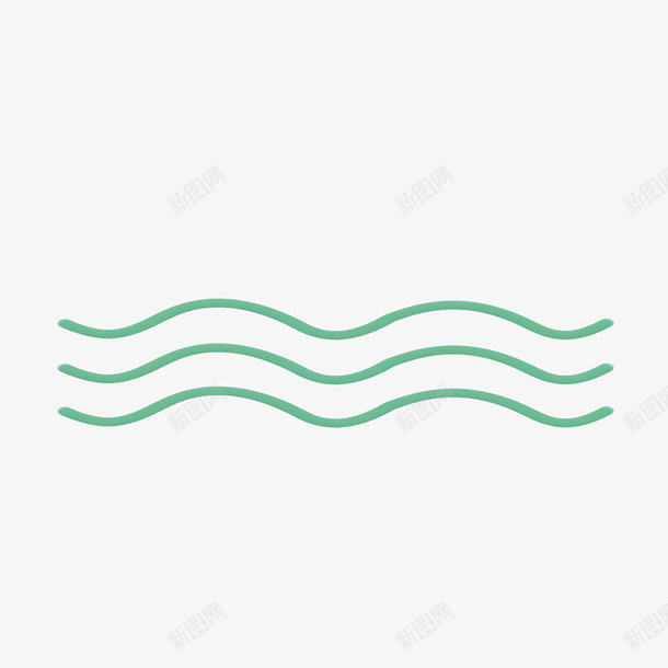 绿色波浪装饰线条png免抠素材_88icon https://88icon.com 绿色 波浪线 线条 装饰