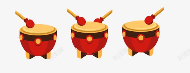 敲鼓元素png免抠素材_88icon https://88icon.com 元素 卡通 敲鼓 红鼓 鼓