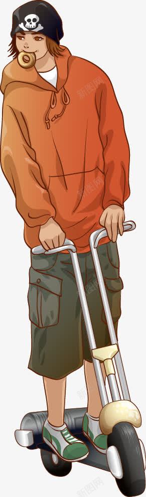 滑板车少年png免抠素材_88icon https://88icon.com 时尚生活 潮流人物
