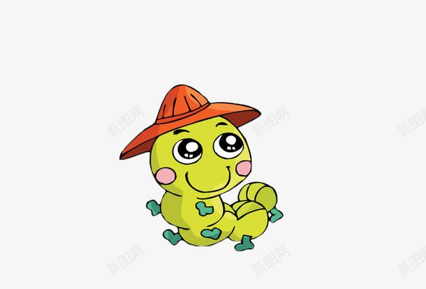 卡通青虫png免抠素材_88icon https://88icon.com 卡通 可爱 虫子 装饰