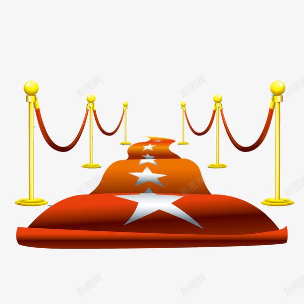星星红毯png免抠素材_88icon https://88icon.com 地毯 星星 红毯 红色